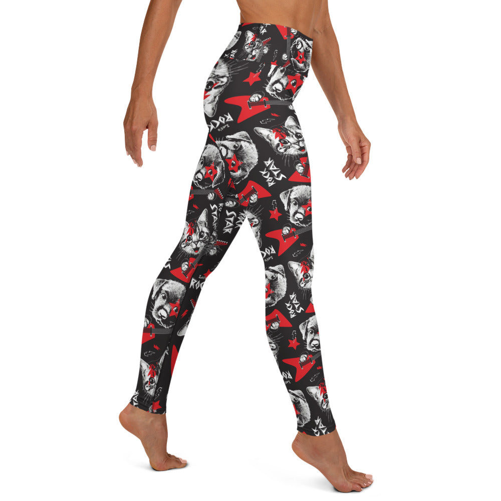 Kitty & Doggy Rock Star Yoga Leggings